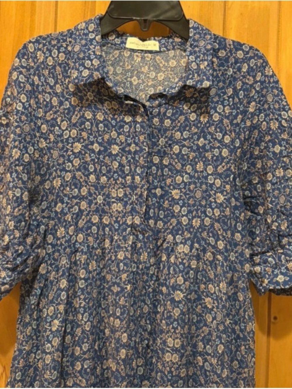 NATURAL LIFE Navy Floral Tiered Maxi Dress with Border Detail - Picture 2 of 5